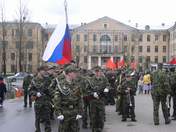 г.Сланцы, начало демонстрации на 9 мая 2005 года