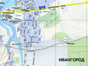 Карта города Ивангород