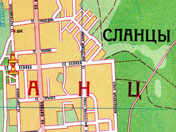 Карта города Сланцы