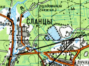 Карта Сланцевского р-на